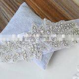 Wholesale Beaded Embroidery Rhinestone Sash Bridal Crystal Jewelry Appliques thumbnail-3