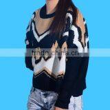 2015 New Knitted Wear Long Sleeve Winter Sweater Lady Women Pullover Fashion