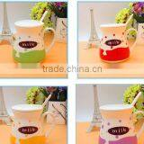 Summer New Simple Lovely Cartoon Ceramic Milk Mug With Porcelain Spoon and Lid thumbnail-4