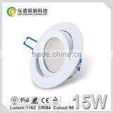 Recessed Orientable 15W LED SMD Downlight Celling Light for Store Energy Saving