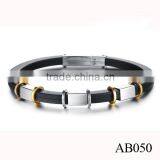 Customized Logo Bio Magnetic Bracelet Genuine Mens Handmade Braided Leather Jewelry Bracelet thumbnail-6