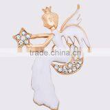 61*43mm Elegant Angle Wings Brooch Moon Star Gold Modern Design Brooches thumbnail-1