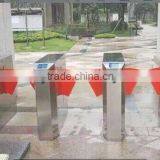 Bi-directions Flap Barrier. RFID & Fingerprint Access Turnstile Manufacturer. Access Control System With Counter & IR Sensor thumbnail-2