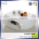 ELEGANT WHITE NEW DESIGN FIBER GLASS COFFEE TABLE UNIQUE TEA TABLE thumbnail-3