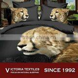 leopard panel design 3d print sheet set 4 pieces home textiles set