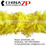 ZPDECOR Best Decorative 40 GramWeight in Stock Dyed Yellow Turkey Feathers Plumage Chandelle Boas thumbnail-1
