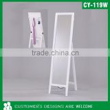 Square Mirror, Modern Stand Mirror, Wooden Stand Mirror