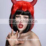 Buy Synthetic Halloween Festival Wig,cheap Party Wig With Horn, Cosplay thumbnail-2