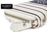 Stripe Pattern Zippered Women Leather Hand Purse Manufacturer thumbnail-4