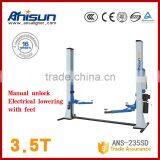 2 pole car lift automotive equipment for sale 3500kg