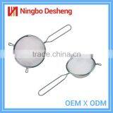 Hot Sale Double Ears Colander Stainless Steel Metal Mesh Strainer With Long Handle thumbnail-6