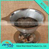 Manufacturer Reusable Cone Stainless Steel Coffee Filter Dripper thumbnail-4