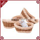 Boat Shape Woven Rattan Sundries Storage Fast Food Popcorn Snack Basket thumbnail-3