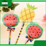 Promotional Wholesale Cheap Funny School Office Stationery Mini Lint Fruit Roller Ball Point Pen thumbnail-2