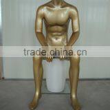 Metallic Gold Male Mannequin, Muscle Male Mannequin for Windows Display thumbnail-1