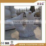 White Marble Pigeon Angel Sculpture Stand for Sale thumbnail-1