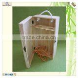 Supply New Design Hot Selling Cheap Burned Red Color 2 Bottle Wine Box thumbnail-3