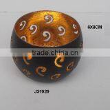 Two Tone Iron Votive Black and Gold Colours thumbnail-1