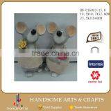 15.5 Inch Garden Decoration Resin Gift Lively Animal Sculpture Pair Cow Statue thumbnail-3