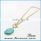 Fashion Design Simple Gold Chain Necklace Gemstone Chain Necklace thumbnail-2