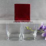 Transparent Glass Vase , Square Glass Flower Vase thumbnail-1