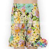 Wholesale Children's Boutique Clothing Blue Soft Summer Baby Girls Ruffle Shorts thumbnail-5