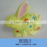 Ceramic Easter gift,Rabbit decoration,Easter ornament