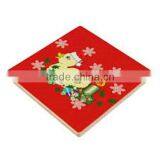 2017 Alternative Wooden Drink Coasters Christmas Cup Coaster Made in China