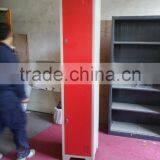 Singe Side Two- Door Metal Locker With One Shelf in Red thumbnail-1