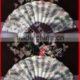 Elegant and High Quality Bamboo Silk Fan for Advertising thumbnail-1