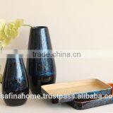 Round Colored Lacquer Decorative Flower Vase thumbnail-2
