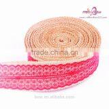 Wholesale Natural White Lace Trim Tape Jute Burlap Ribbon thumbnail-6