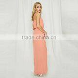 2017 Summer Surplice Neckline Sexy Chiffon Maxi Dress For Ladies HSd9011 thumbnail-2