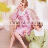 Plus Size Fashion Women Sexy Nightgown Cotton thumbnail-1