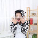 Flannel Cartoon Adult Animal Jumpsuit Animal Pajamas Jumpsuit Zebra Design thumbnail-4