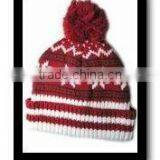 Lovely Kids & Adult Knitted Christmas Hats With Ball thumbnail-1