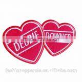 Custom Heart Embroidered Patch for Clothes Embroidery Patch Made in China Choose Size/color thumbnail-3