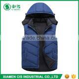 Top Fashion Winter Warmful Outwear Mens Hooded Reversible Down Feather Vest thumbnail-3