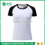 2017 New Design 200gsm Lycra Cotton Short Sleeve White T Shirt for Women thumbnail-5