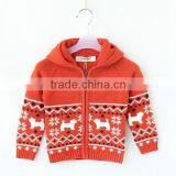 Kids Wool Sweater Hooded Xmas Knitting Cardigan thumbnail-3