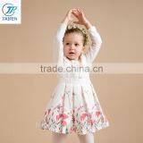 2017 Spring Girls Dresss Printed With Flowers Fashion Designs For Girls Long Sleeve Pleated Children's Dress thumbnail-3
