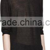 Half Sleeve Black Men Winter Cashmere Pullover Fashionable Sweaters for Man thumbnail-2