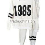 Women 1985 Printed Hoodie Pants Suit Athletic Outfits Tracksuit Sportswear Without Hood thumbnail-1