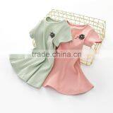 S33563W Girl Summer CottoN Knitting Short Sleeve Breathable Tops Tee Shirts thumbnail-1