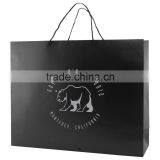 Black Matte Laminated Eurotote Shopping Bag - Features Cardboard Bottom and Dimensions Are 20" x 6" x 16", Comes With Your Logo. thumbnail-1
