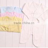 Newborn Romper Baby Cotton Long Sleeve Bodysuit Tie Fasten