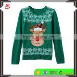 Custom Funny Pictures Festival Young Girls Wearing Knits Sweater for Christmas thumbnail-1