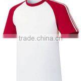 Cotton Red&white Two Tone Plain t Shirt for Men thumbnail-1