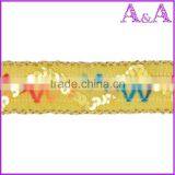 Wholesale Black Braided Embroidered Woven Decorative Metal Chain Trim thumbnail-5