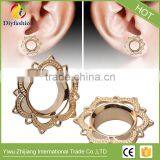 Wholesales New Styles Sunflowers Shapes Copper 2 Colors Ear Plug thumbnail-1